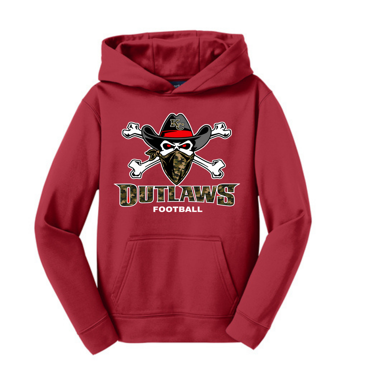 Youth/Adult Performance Fleece Hoodie - Camo Logo