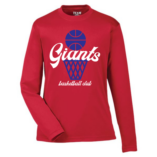 Youth Dri-Fit Long Tee - Red