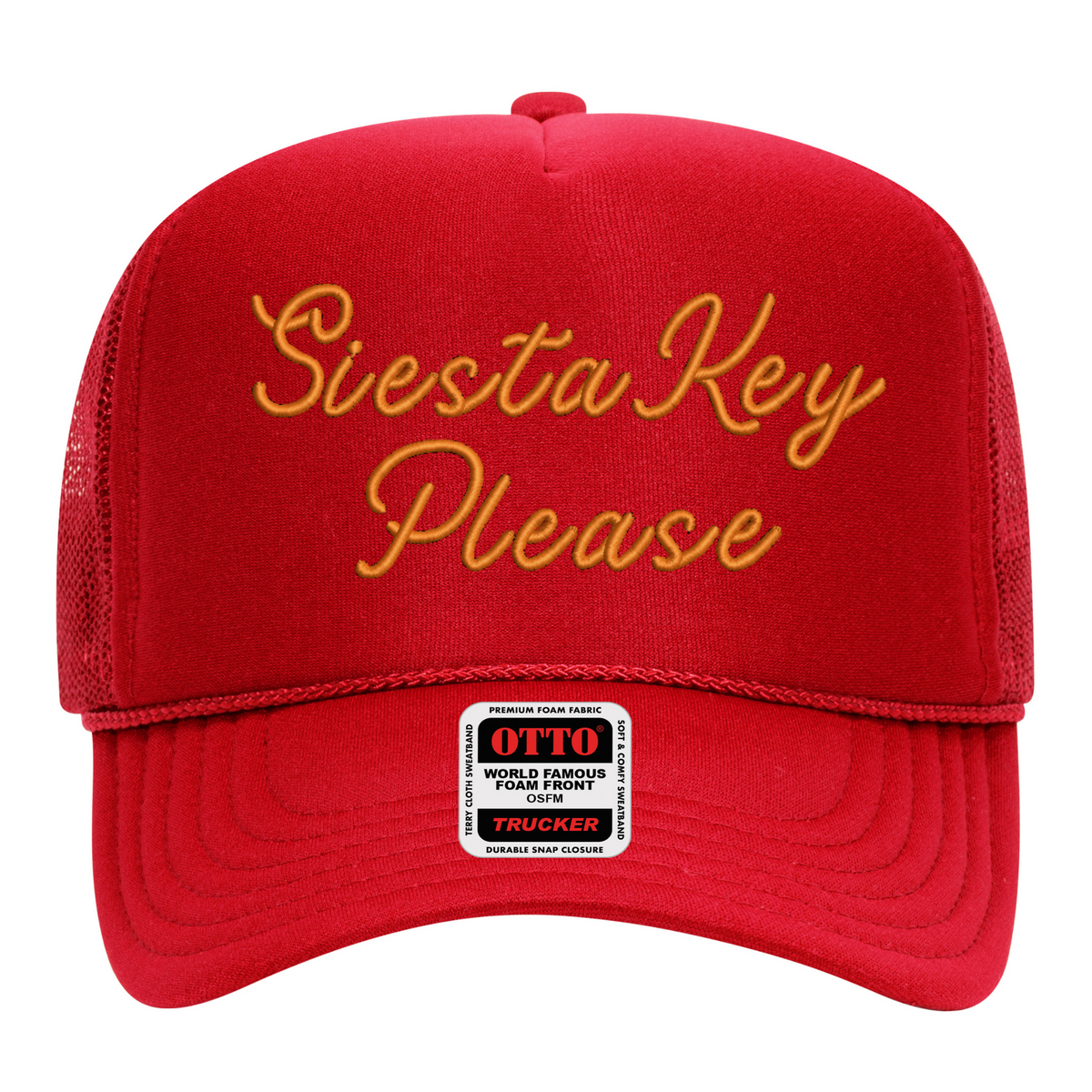 Siesta Key Hat - Red/Orange