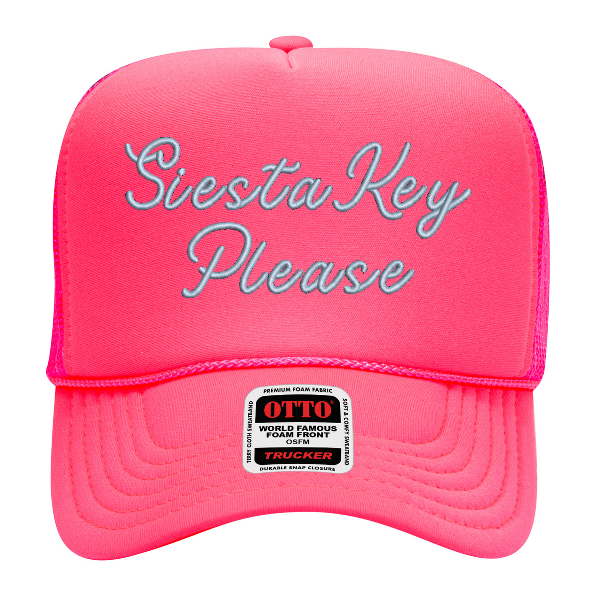 Siesta Key Hat - Pink/Light Blue
