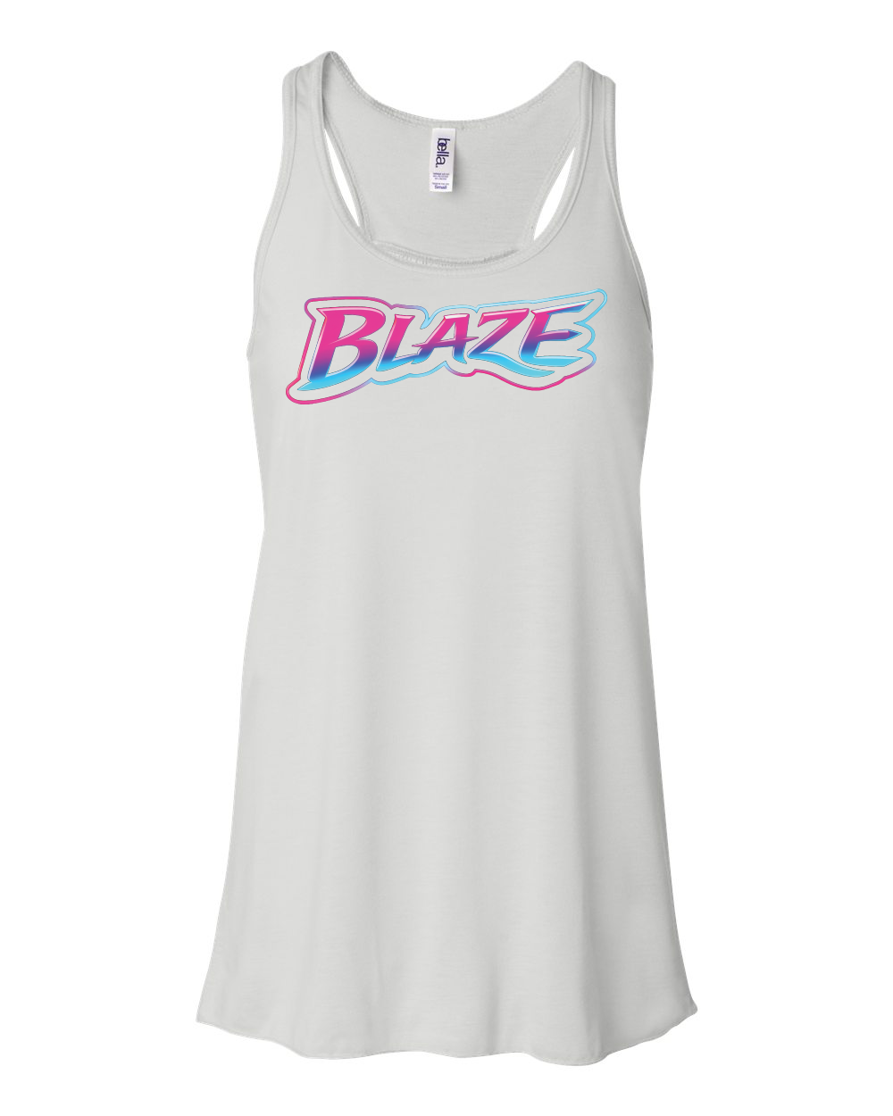 Women's Flowy Racerback - Blaze Neon Logo