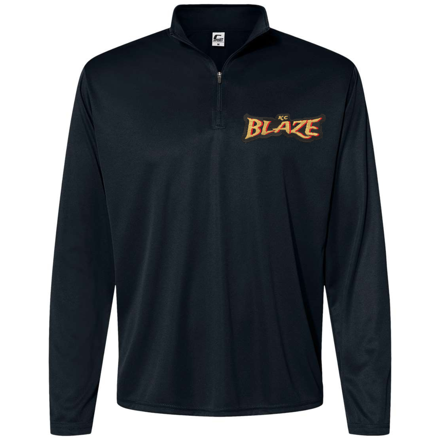 Men's Quarter Zip Pullover - Blaze Logo