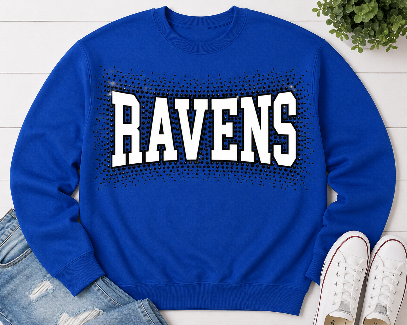 Youth/Adult Spangles Ravens Sweatshirt