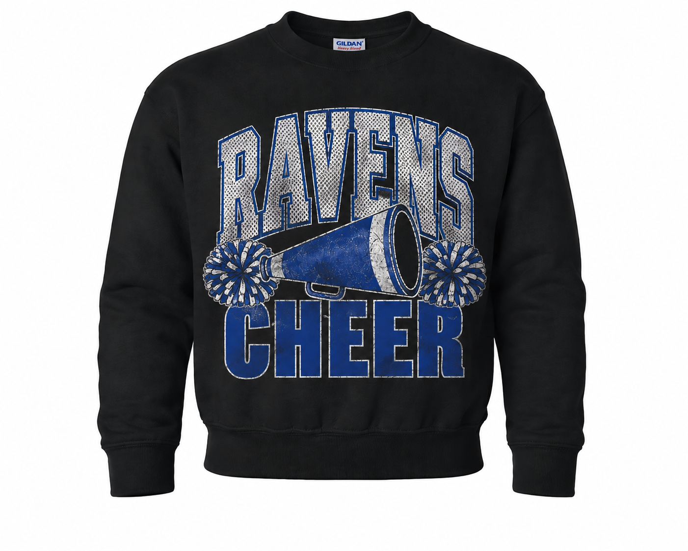 Youth/Adult Distressed Cheer Tee and Sweatshirt