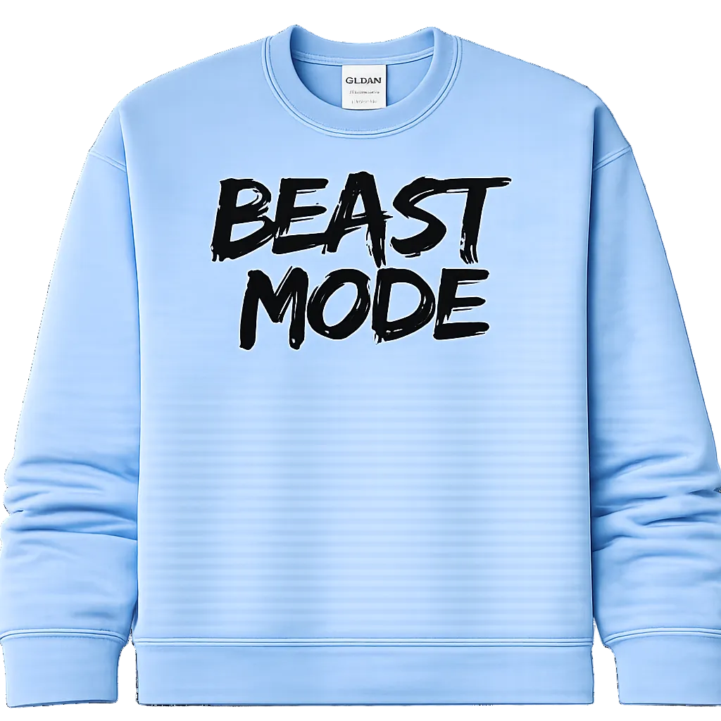 Adult Light Blue Beast Mode Sweatshirt