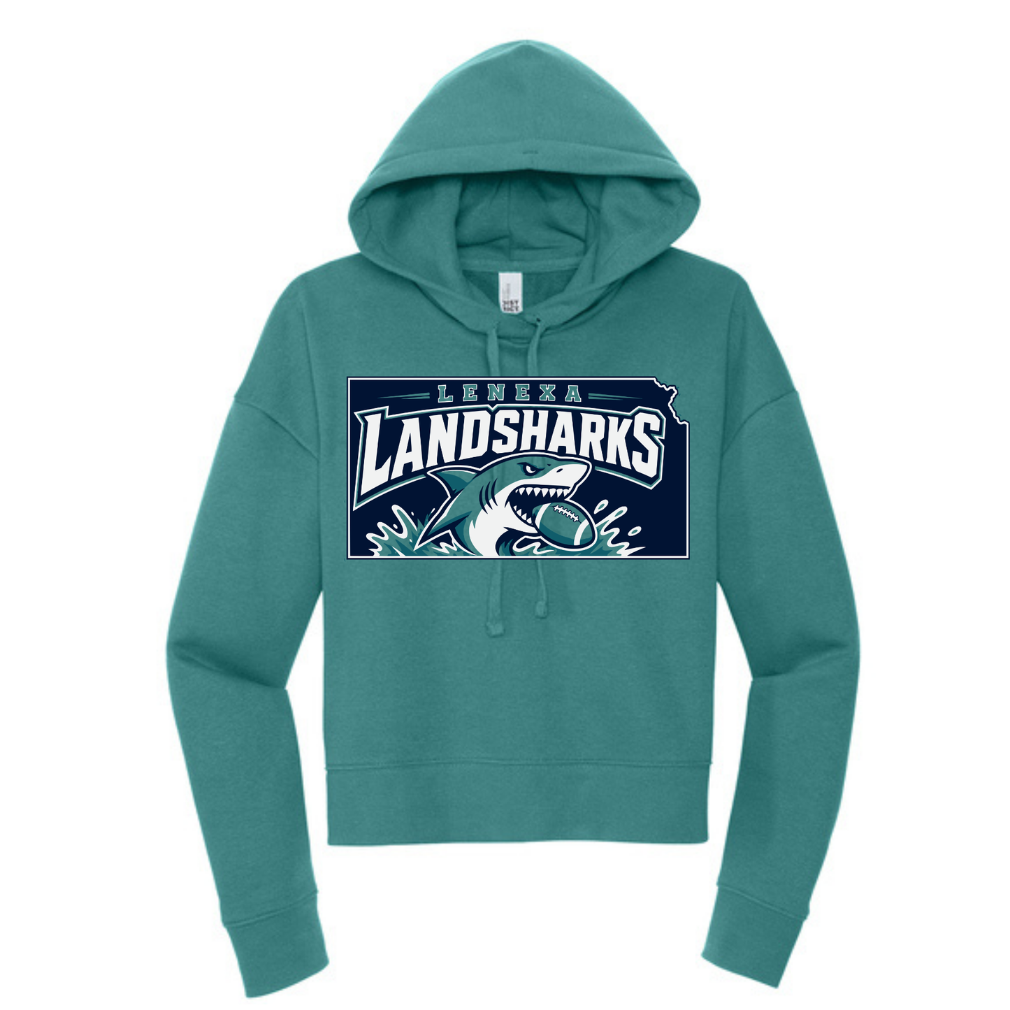 Cropped Landsharks Football Hoodie