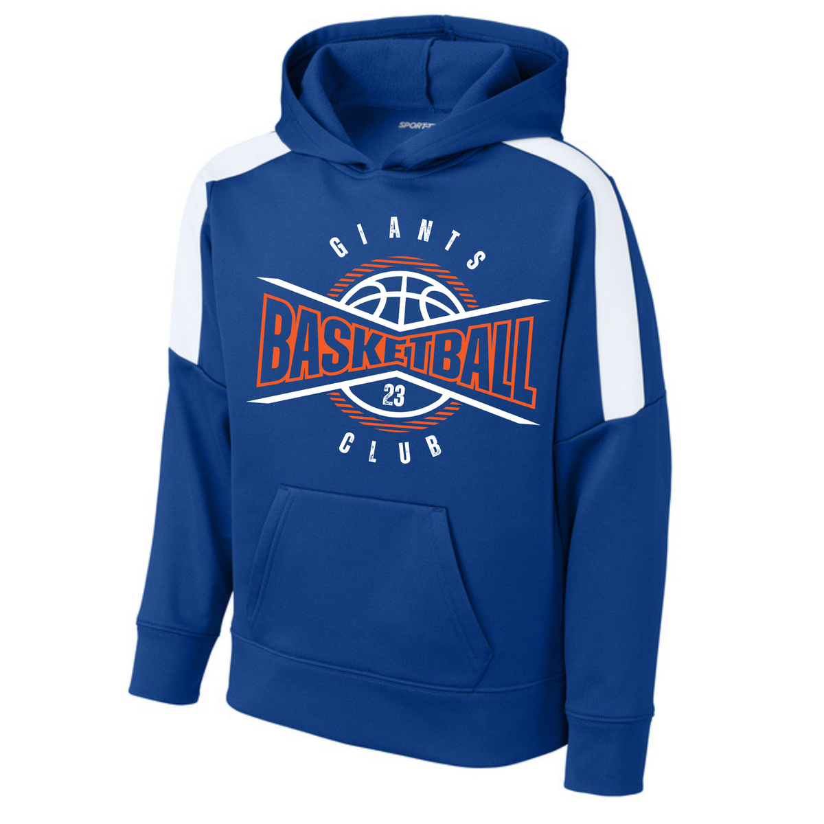 Youth/Adult Colorblock Hoodie - Giants Basketball