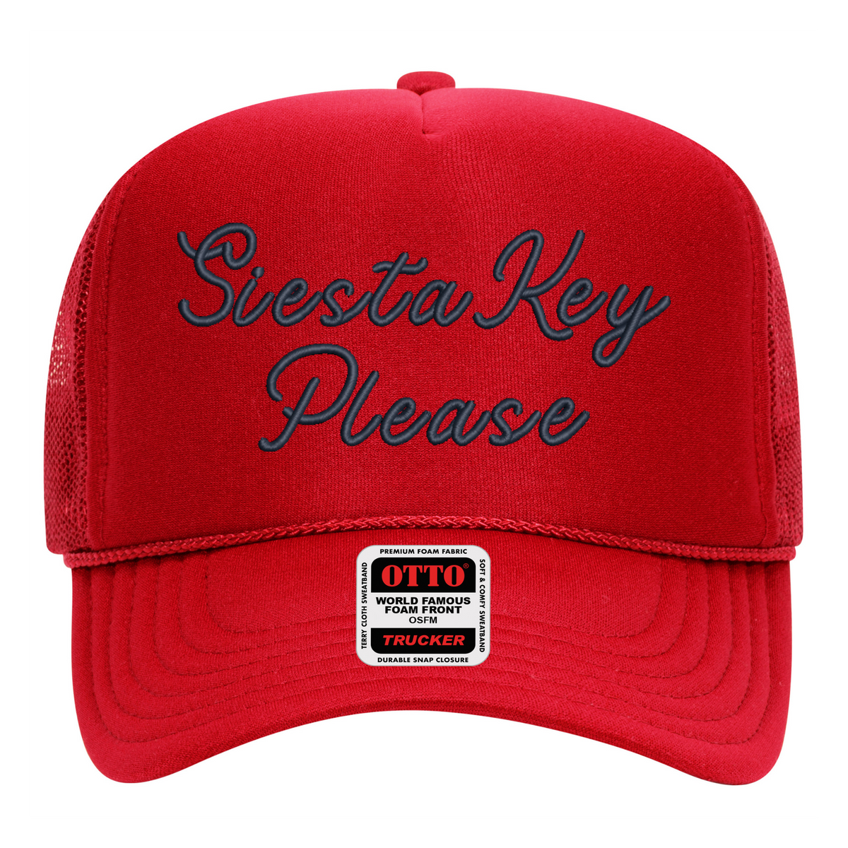 Siesta Key Hat - Red/Navy