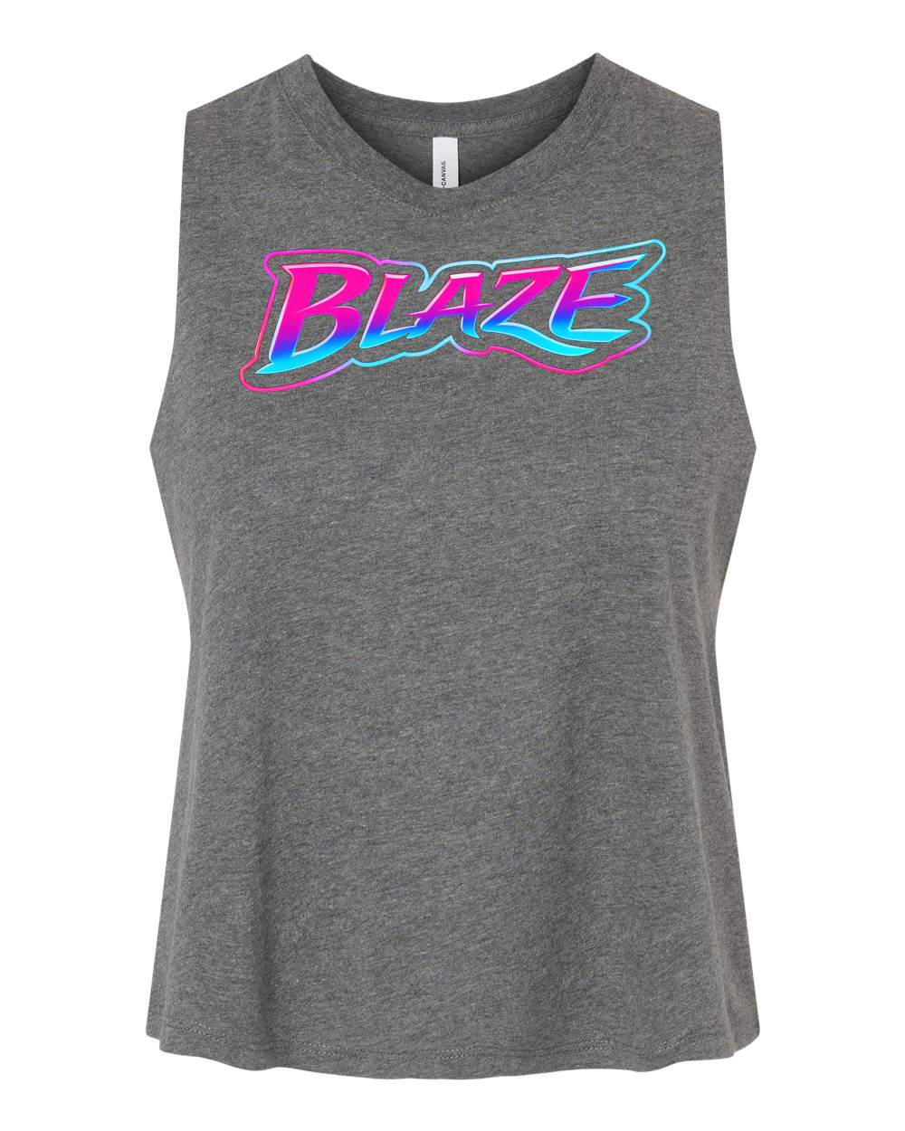 Bella Canvas Cropped Tank Top - KC Blaze Neon Logo