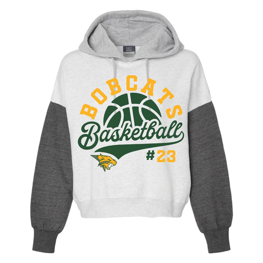 Cropped Block Hoodie - Bobcats