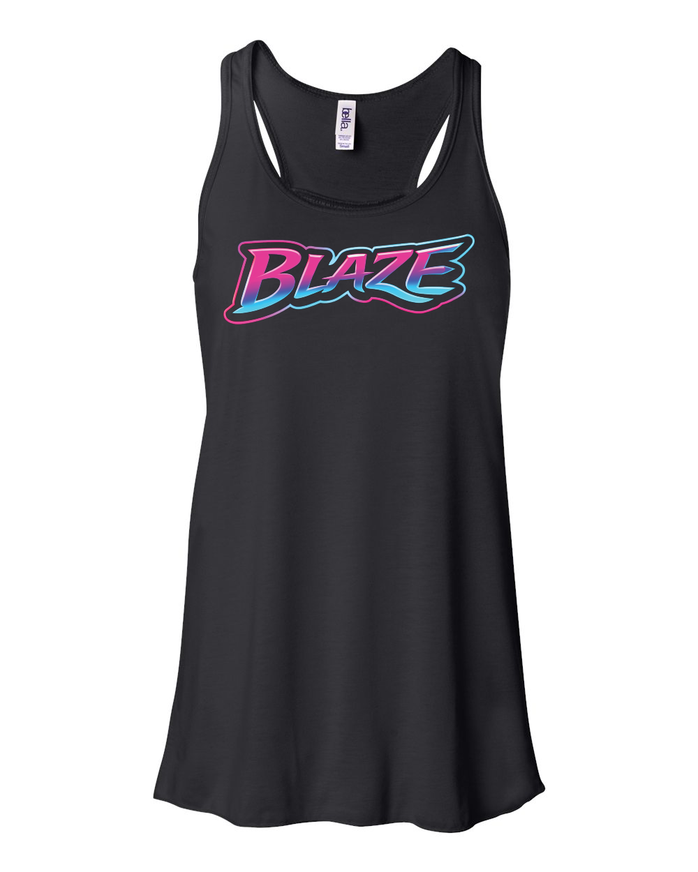 Women's Flowy Racerback - Blaze Neon Logo