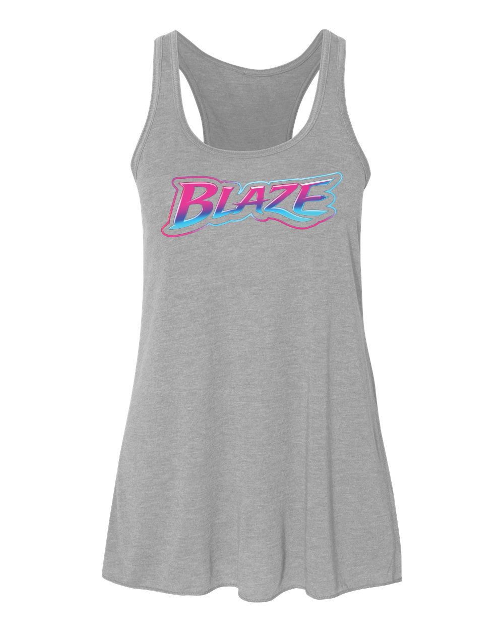 Women's Flowy Racerback - Blaze Neon Logo