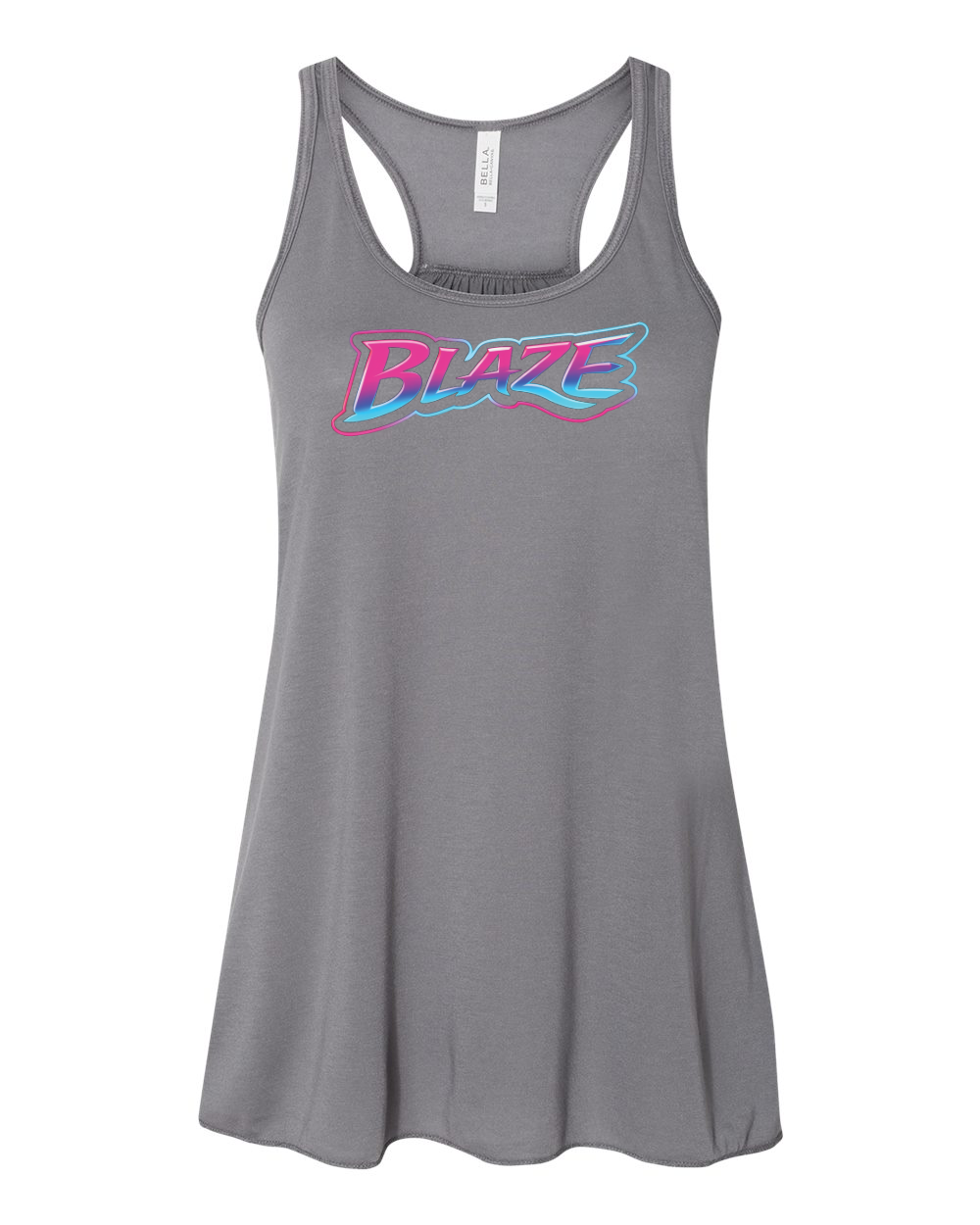 Women's Flowy Racerback - Blaze Neon Logo
