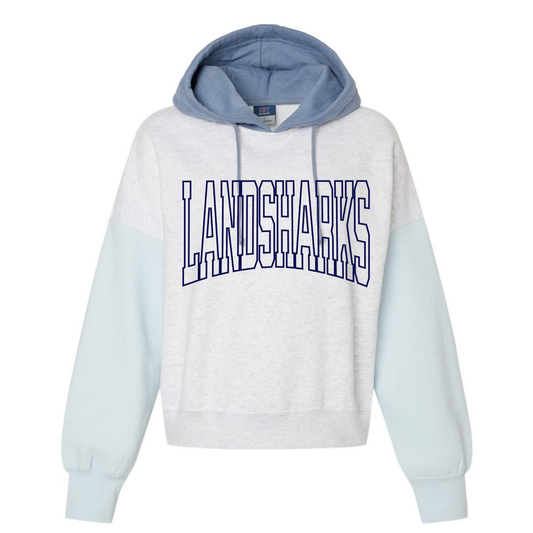 Cropped Block Hoodie
