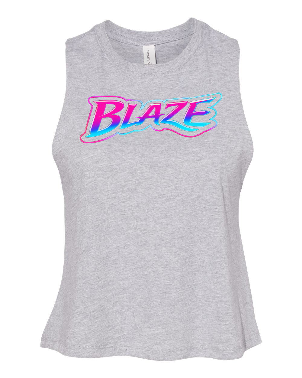 Bella Canvas Cropped Tank Top - KC Blaze Neon Logo