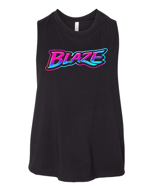 Bella Canvas Cropped Tank Top - KC Blaze Neon Logo