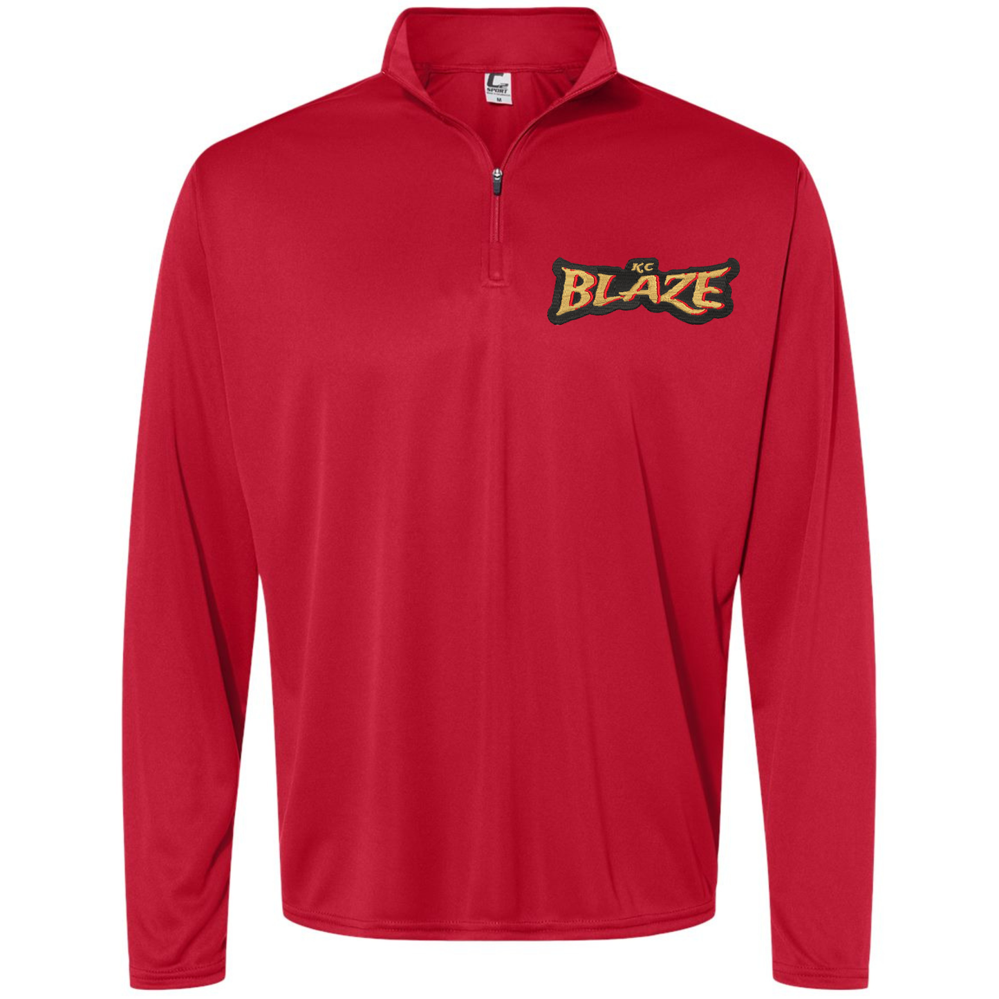 Men's Quarter Zip Pullover - Blaze Logo