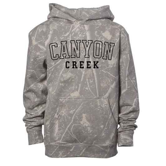 Canyon Creek - Light Camo Wording Hoodie