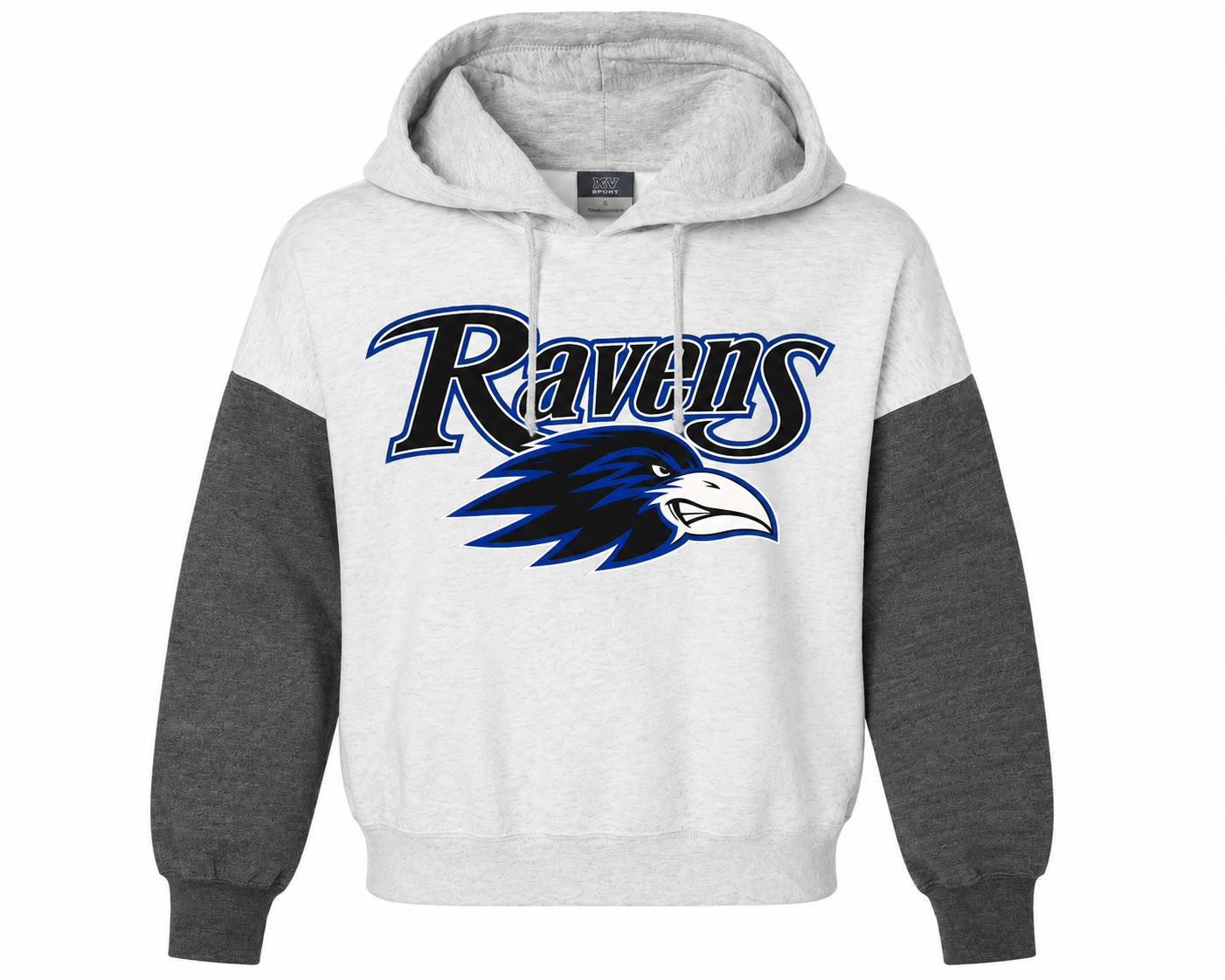 Cropped Ravens Block Hoodie