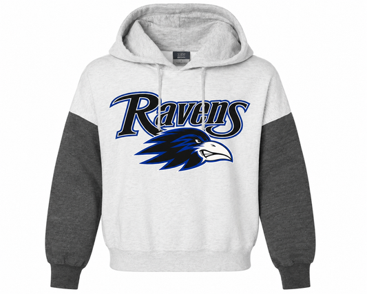 Cropped Ravens Block Hoodie