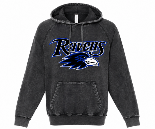 Acid Wash Ravens Hoodie