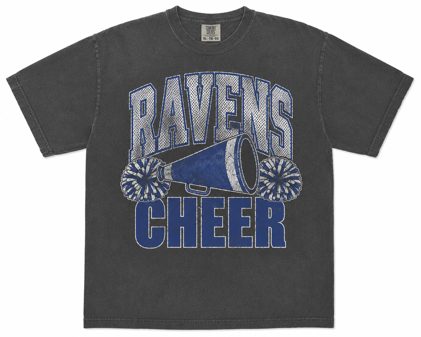 Youth/Adult Distressed Cheer Tee and Sweatshirt