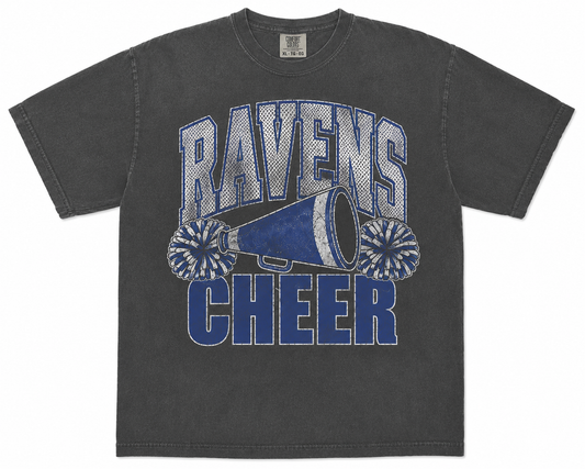 Youth/Adult Distressed Cheer Tee and Sweatshirt