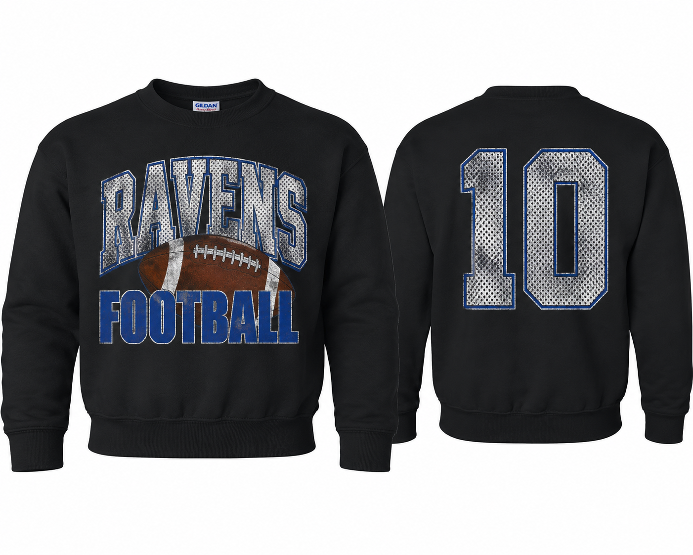 Youth/Adult Distressed Tee and Sweatshirt