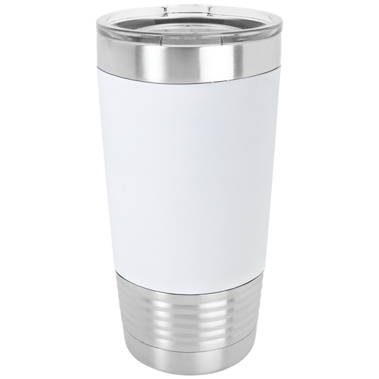 20 oz Polar Camel Tumbler with Silicone Grip and Clear Lid