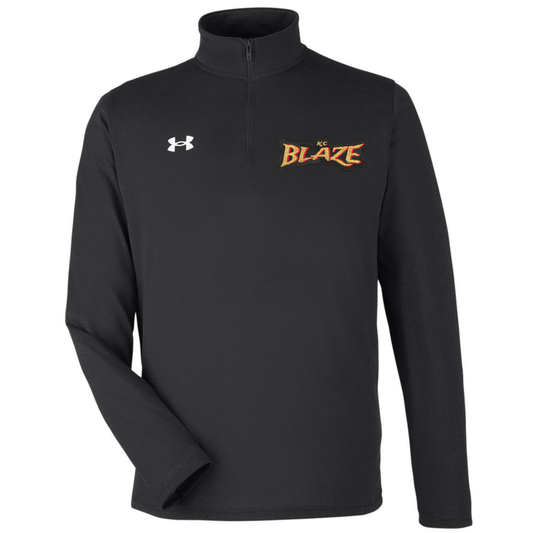 Under Armour Men's Team Tech Quarter Zip Pullover - Blaze Logo