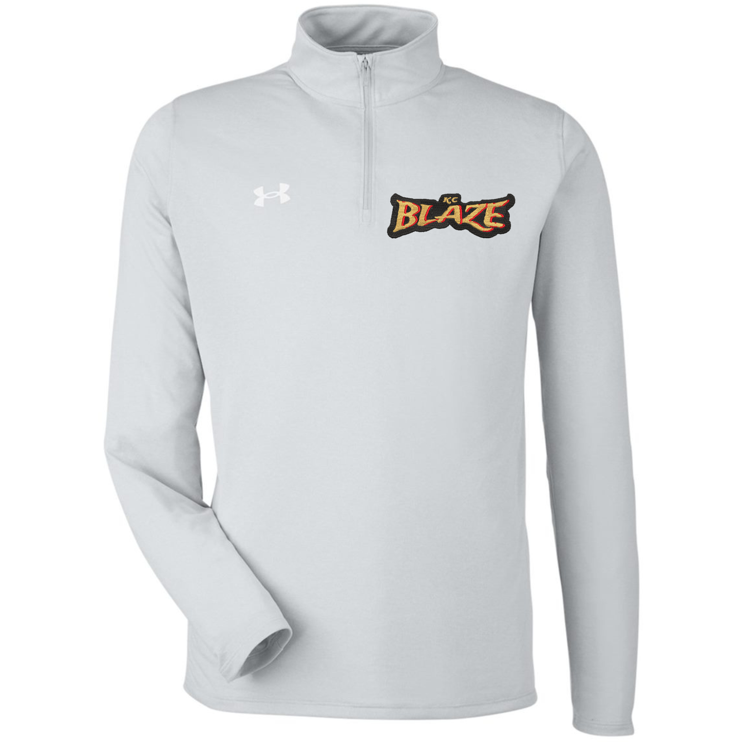 Under Armour Men's Team Tech Quarter Zip Pullover - Blaze Logo