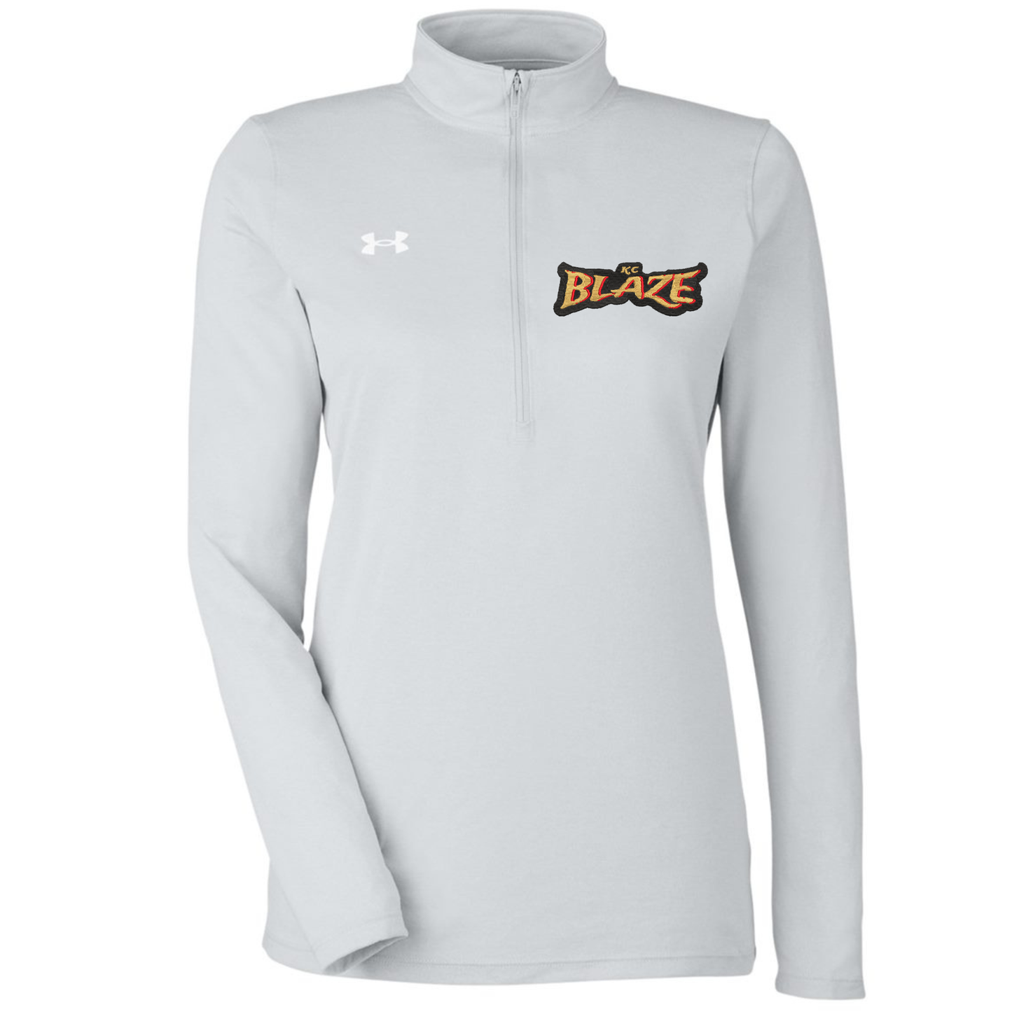 Under Armour Women's Team Tech Quarter Zip Pullover - Blaze Logo