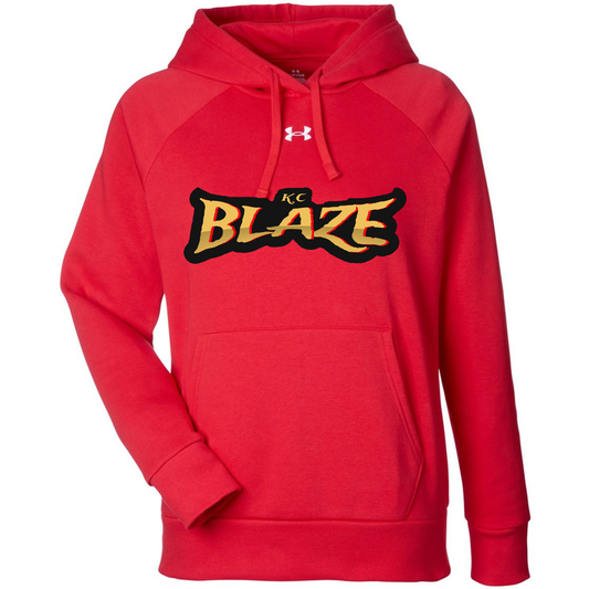 Under Armour Women's Rival Fleece Hoodie - Blaze Logo