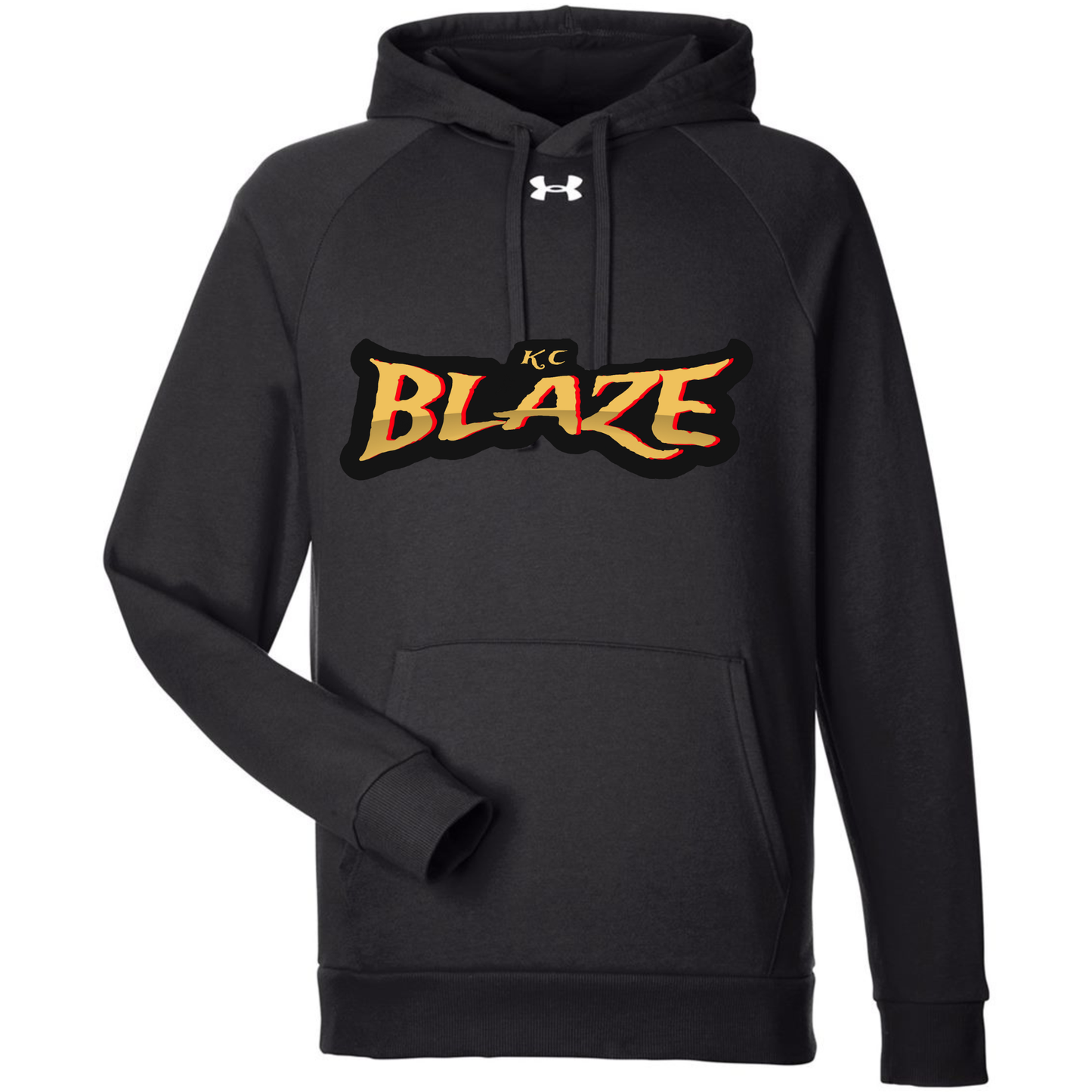 Under Armour Men's Rival Fleece Hoodie - Blaze Logo