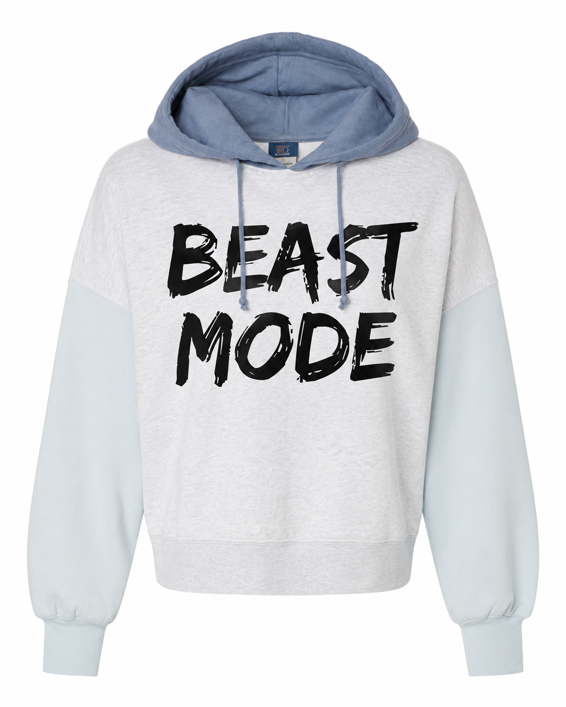 Cropped Beast Mode Block Hoodie