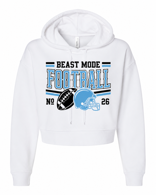 Cropped Beast Mode Football Hoodie