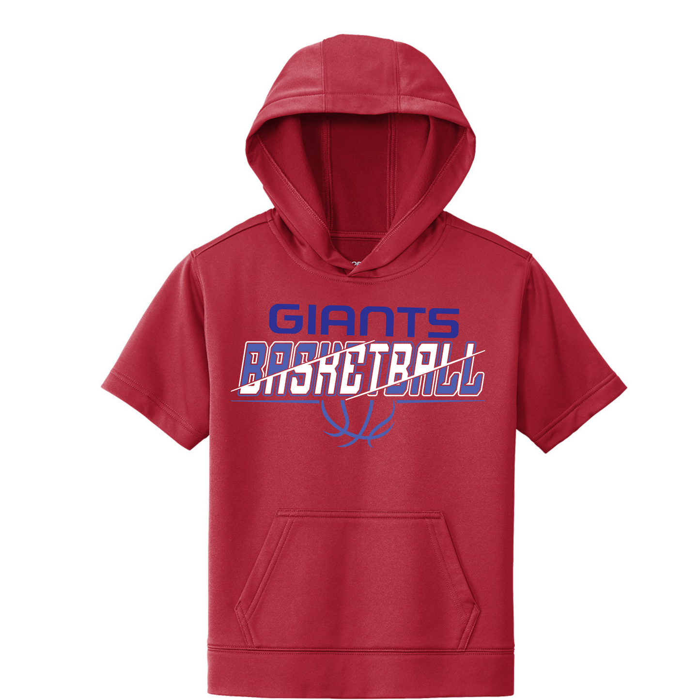 Youth Short Sleeve Hoodie - Red