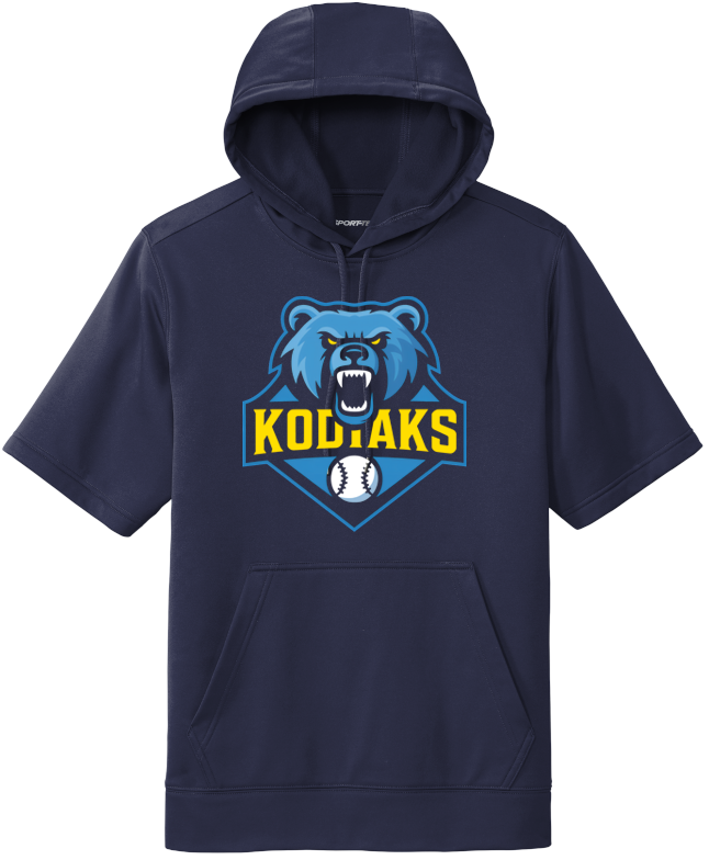Kodiaks Baseball Short Sleeve Hoodie