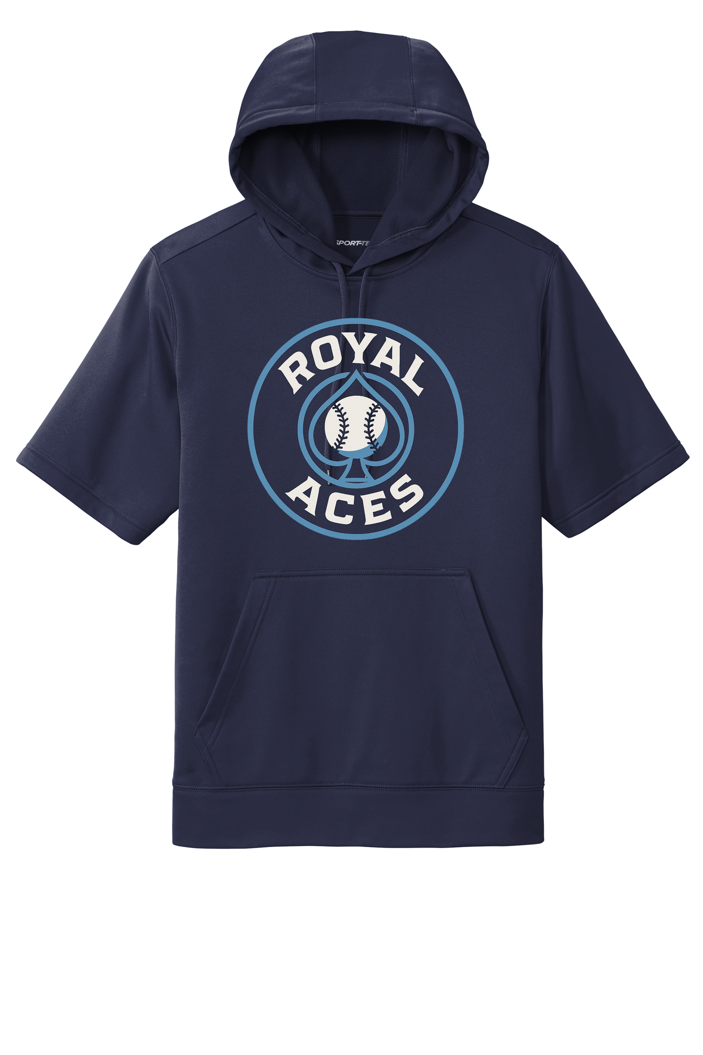 Adult/Youth Short Sleeve Hoodie - Royal Aces