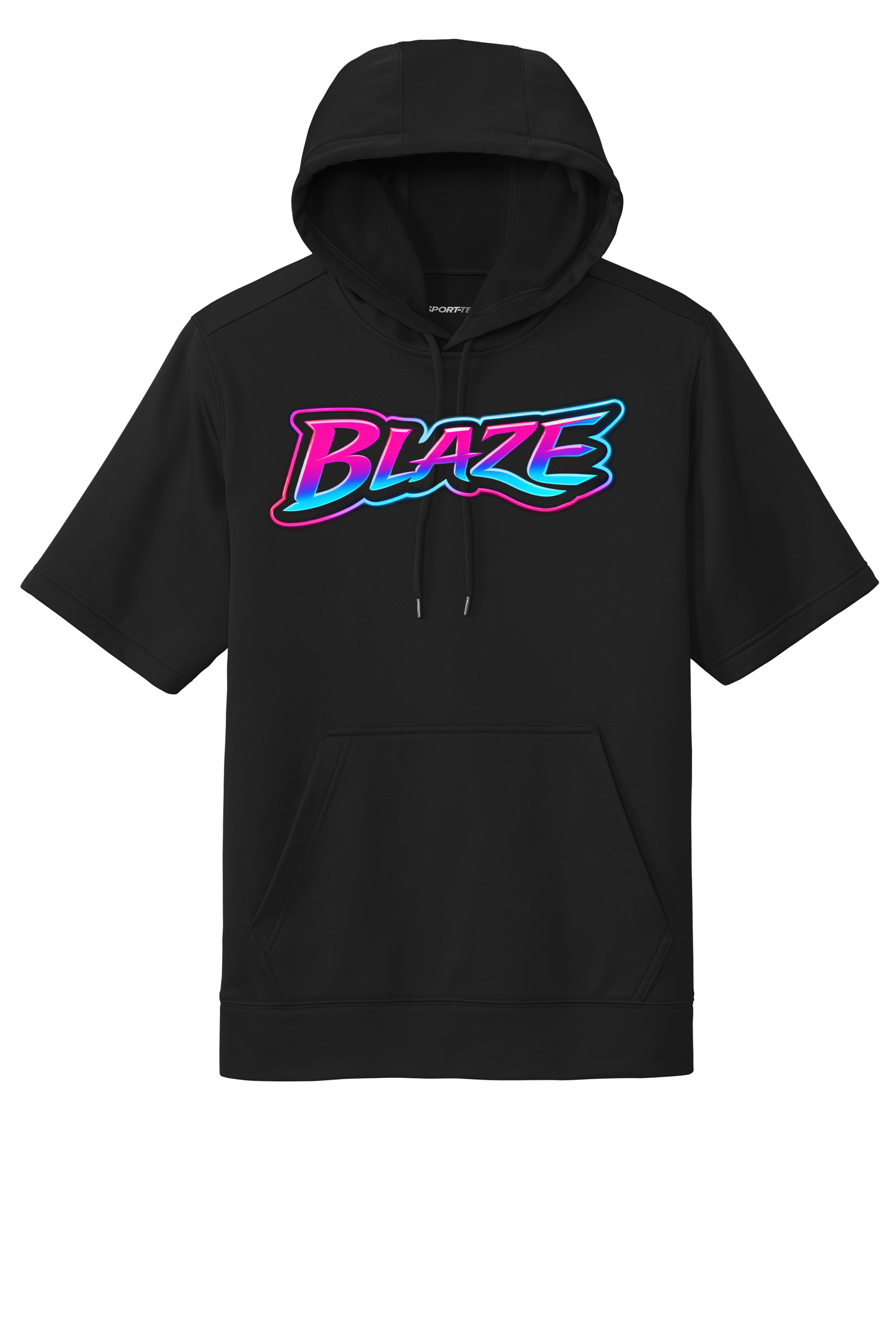Adult and Youth Short Sleeve Hoodie - KC Blaze Neon Logo
